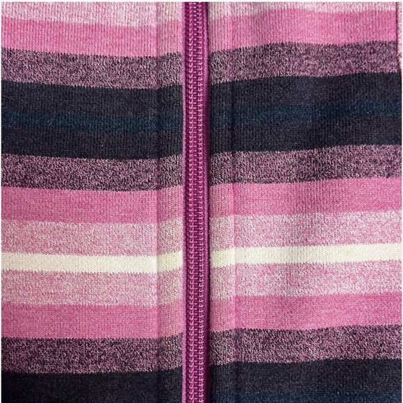 Lululemon Scuba Hoodie Stripes Pink Ombré Smoky Rose Vintage Rare Size 10 - Picture 10 of 12